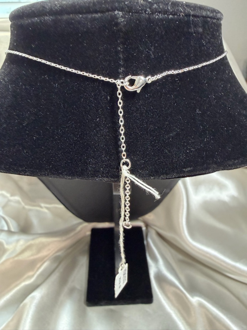 HSN Swarovski Crystal Ombre Blue Smile Necklace - NWT 18” - Picture 4 of 7